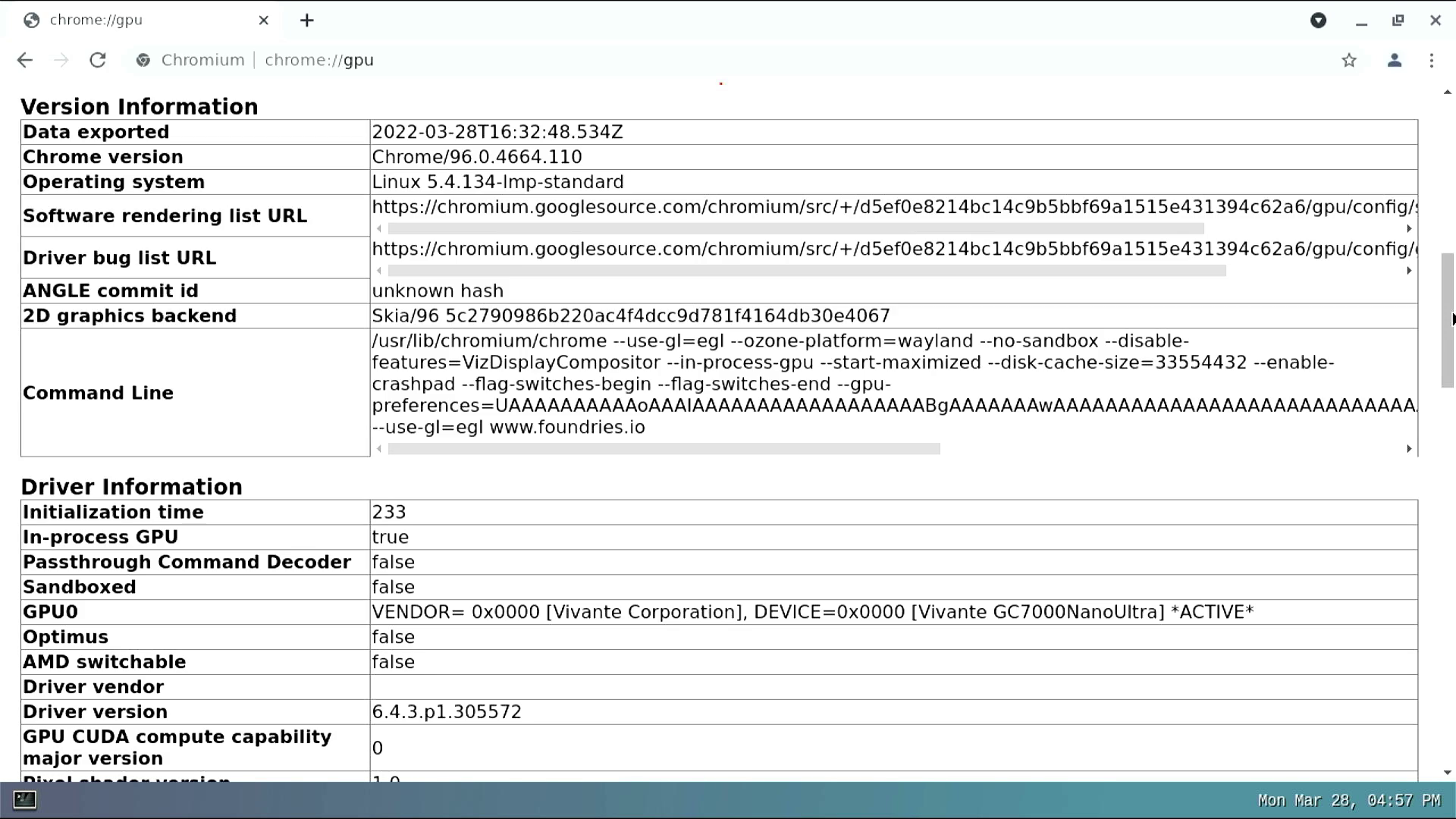 Chromium - Version Information Chromium - Version Information