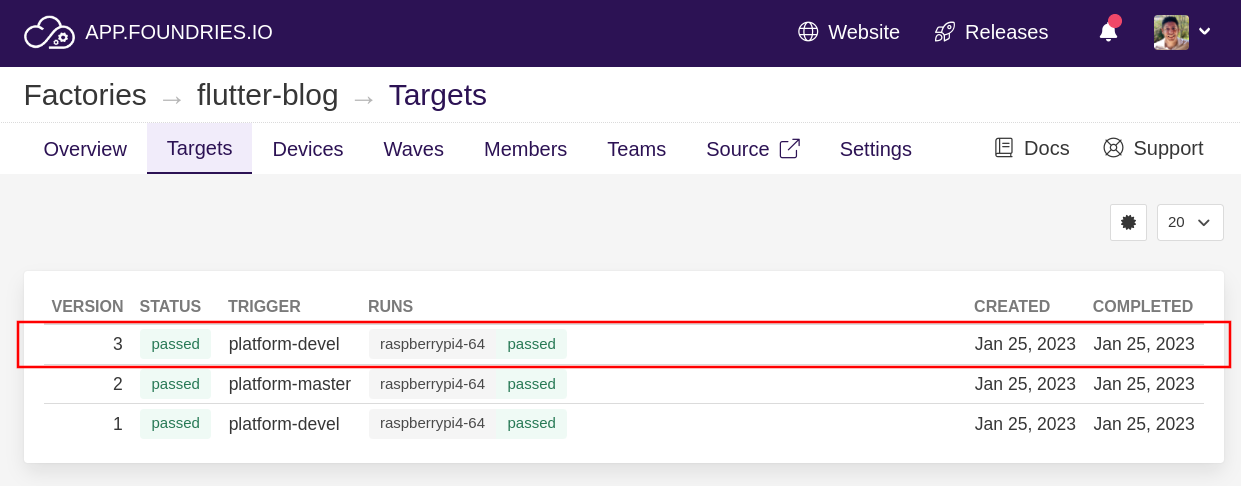 FoundriesFactory Targets FoundriesFactory Targets