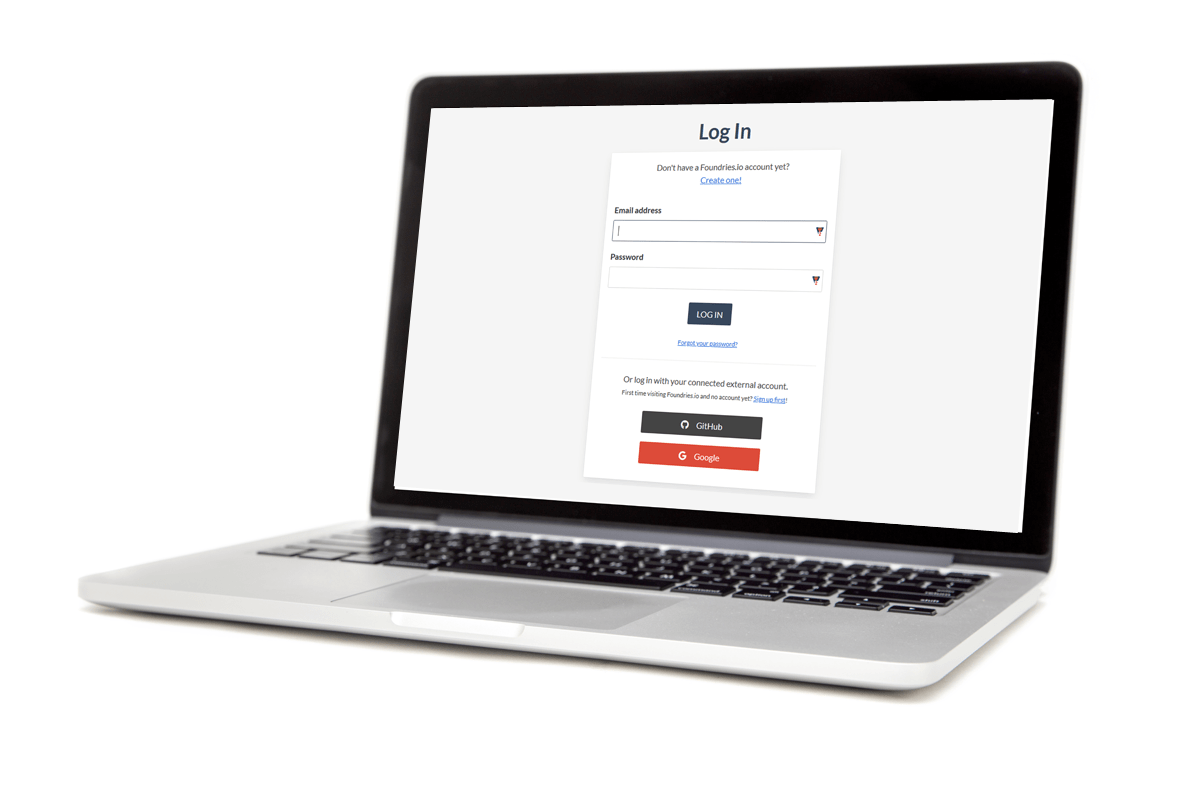 Image of Factory login interface